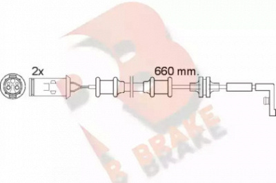 R BRAKE 610447rb -  Сигнализатор, износ тормозных колодок